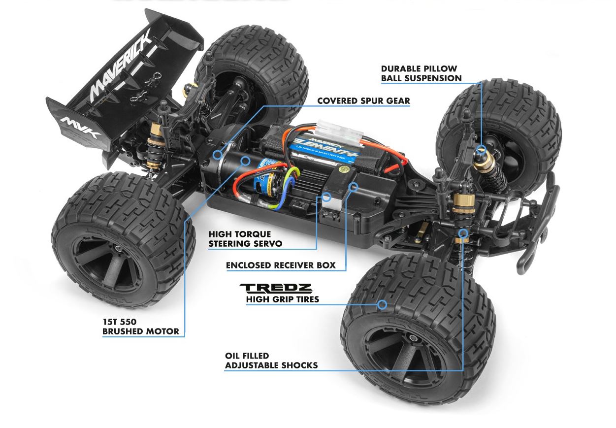 Maverick Quantum XT Pink RTR 1/10 Brushed Truggy 150106