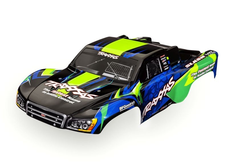 Traxxas Karo Slash VXL 2WD (passt auch Slash 4x4) grün/blau, kpl. la 6812G