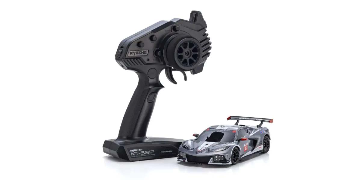 Kyosho Mini-Z MR04 RWD Corvette C8-R Gun Metal / White (W-MM/KT531P) 32356GMW - Abbildung 3