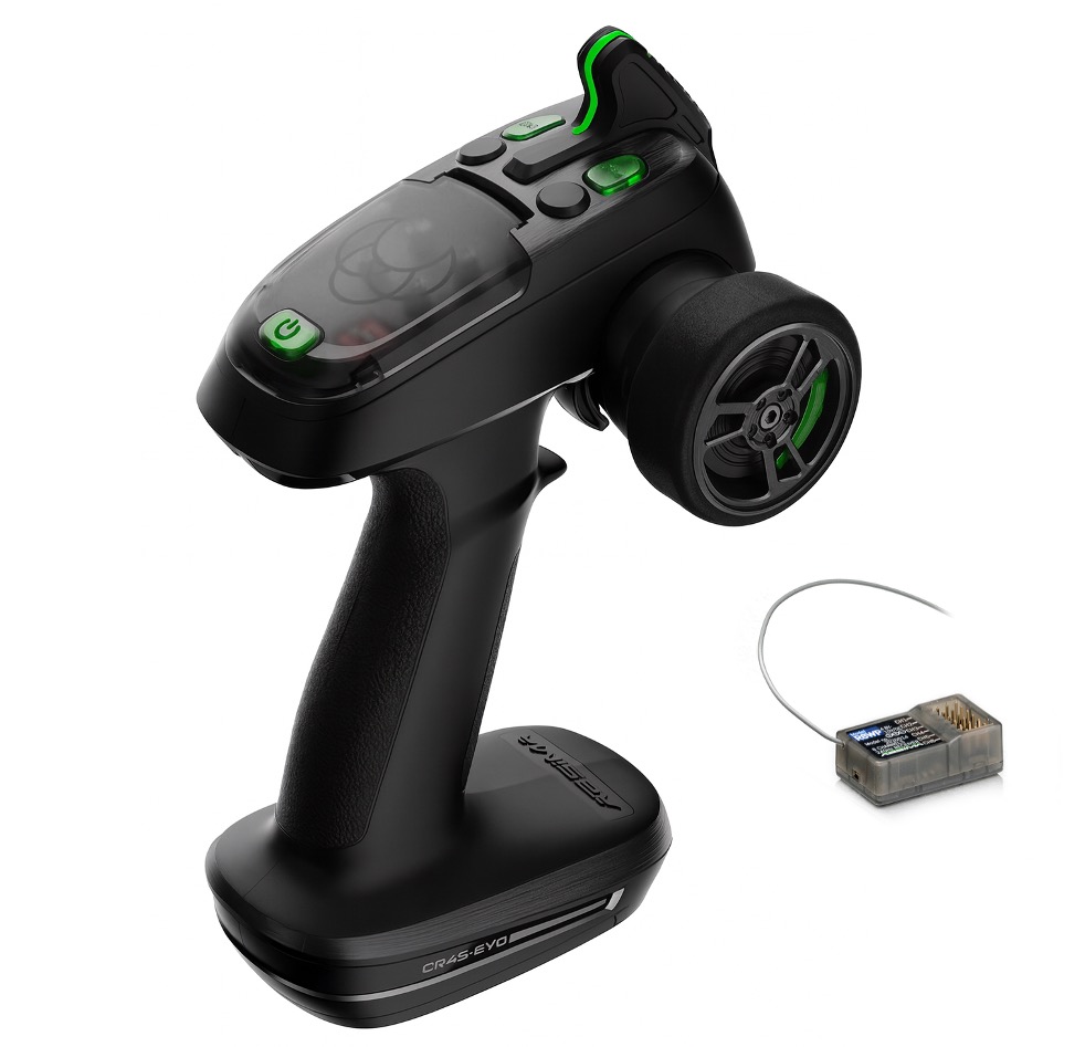Absima 5-Kanal Wheel Fernsteuerungsset CR4S EVO GYRO 2.4GHz 2000015 - Abbildung 4