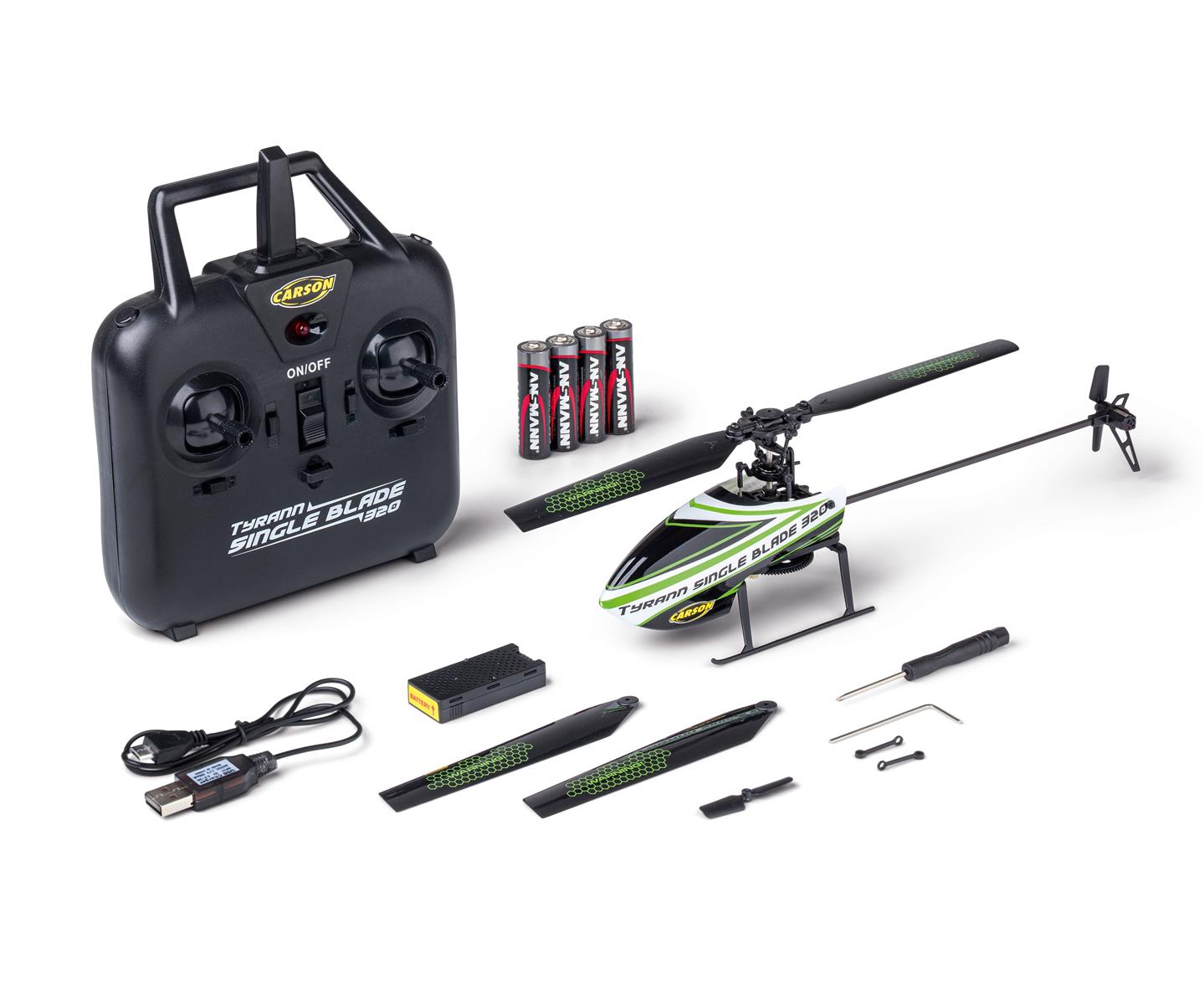 Carson 07171 Tyrann Single Blade 320 2.4G 100%RTF grün 500507171 - Abbildung 1