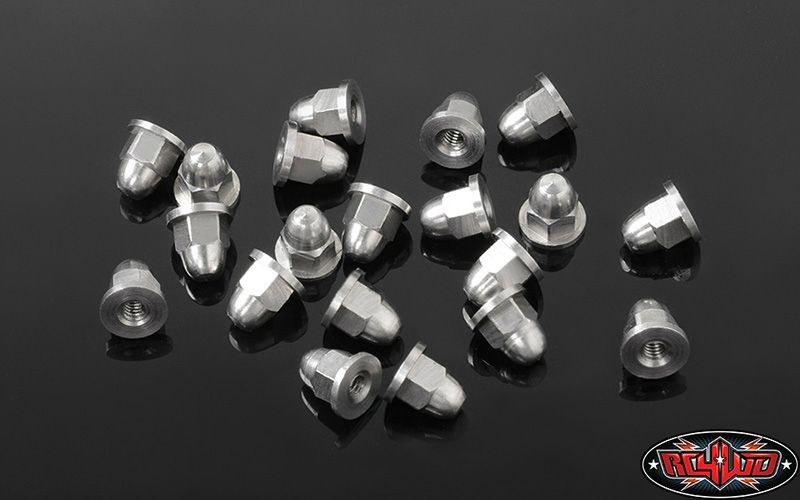 RC4WD M2 Flanged Acorn Nuts (Silver) Z-S1725