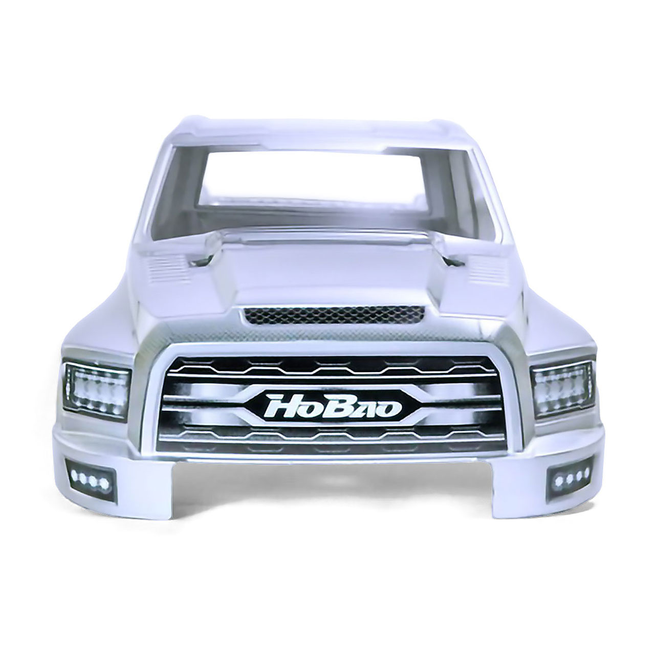 HoBao MT Plus II Printed Body Shell- Silver White 94111SV