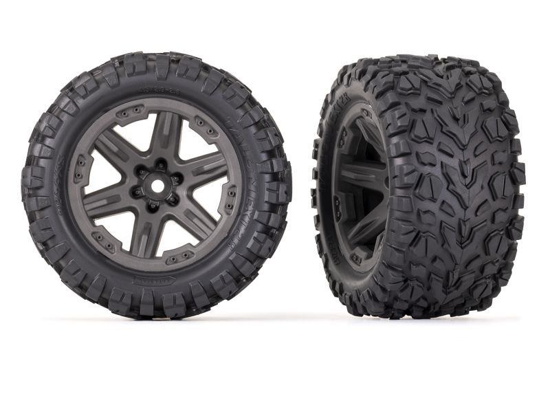 Traxxas Talon EXT Reifen auf Felge 2.8 grau (2)  6763