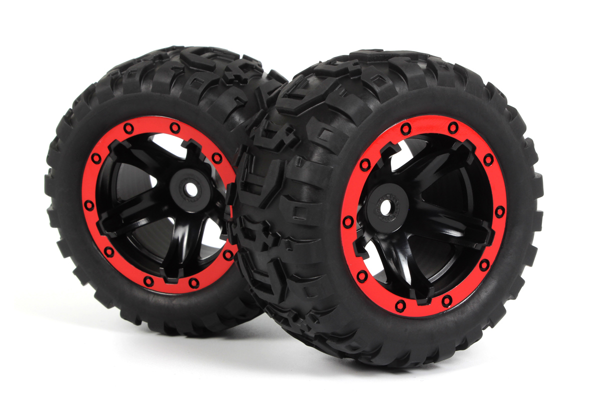BLACKZON Slyder MT Reifen & Felgen montiert 2St. (Schwarz/Rot) 540194
