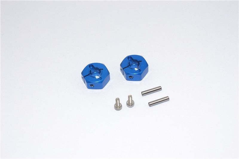 GPM Alu Hex-Adapter hinten blau Tamiya DT03