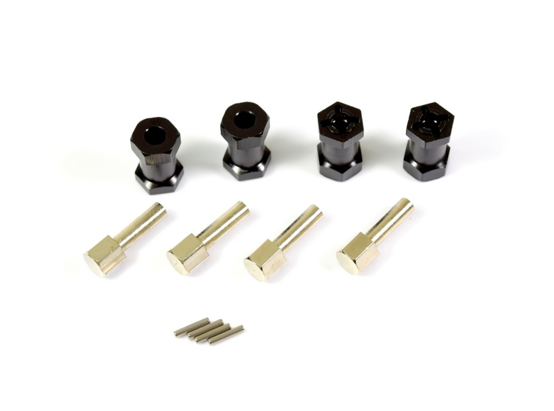 Absima Aluminium Spurverbreiterung für Crawler 12mm schwarz (4 St.) 2560021