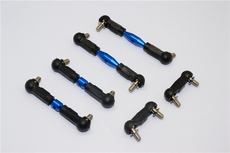 GPM Alu Spurstangen mit Kugelpfannen Set Tamiya MF01X MF160BBEBK