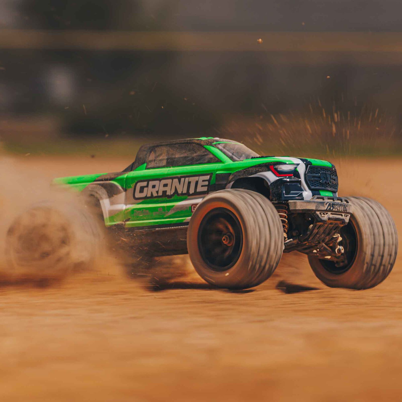 ARRMA 1/18 GRANITE GROM MEGA 380 Brushed 4X4 Monster Truck RTR with Battery & Charger, Green ARA2102T3