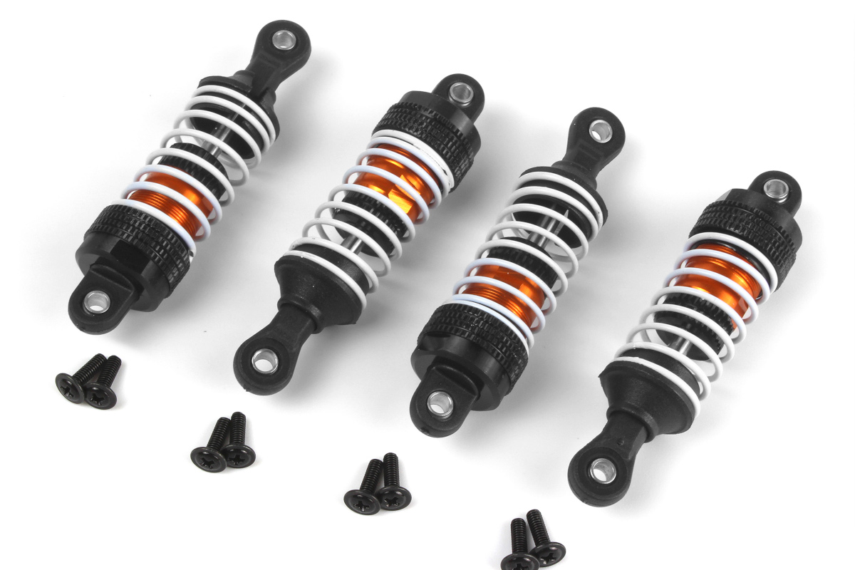 Maverick Atom Aluminum Oil-Filled Shock Absorber Set (Orange/4pcs) 150557