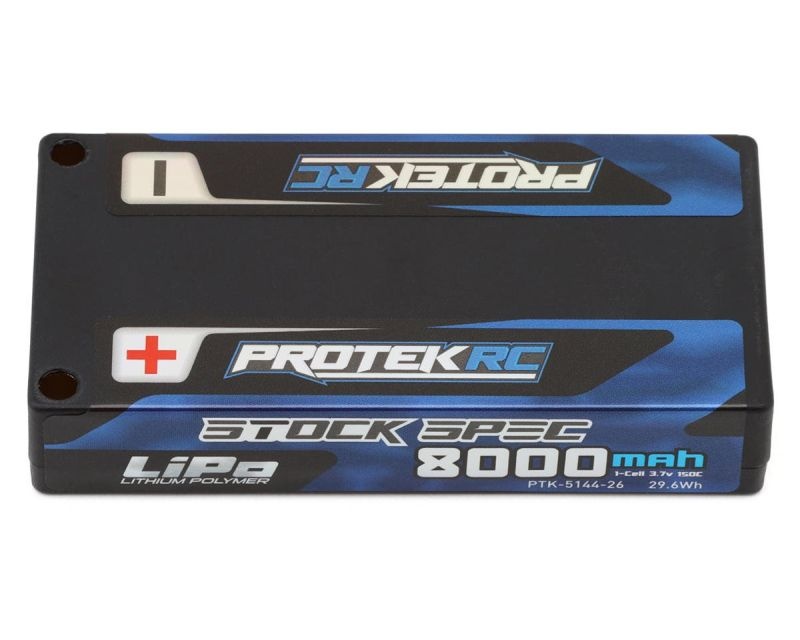 ProTek RC 1S 150C LowIR Si-G LiPo Shorty StockSpec (3.7V, 8000mAh, 93x47x18.5mm, 190g)