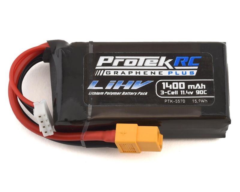 ProTek RC 3S 90C Si-Graphene HV LiPo Batterie mit XT60 Stecker (11.4V, 1400mAh, 70x34x22.5mm, 115g)