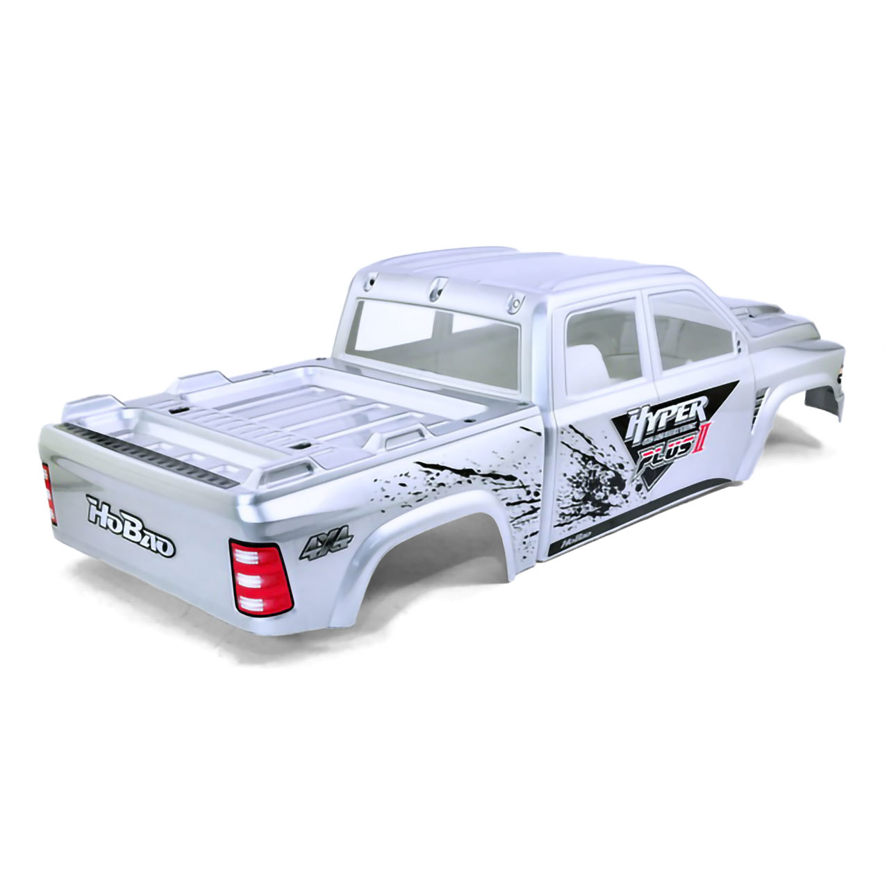 HoBao MT Plus II Printed Body Shell- Silver White 94111SV
