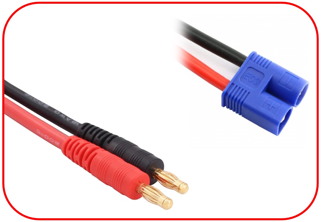 Absima Ladekabel 4mm Goldkontaktstecker - EC3 300mm 3040074