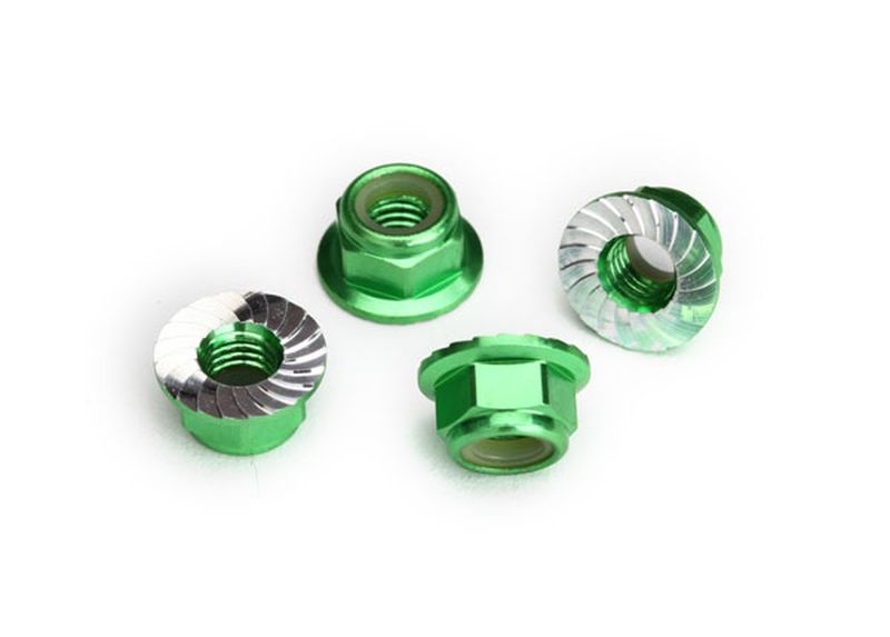 Kragen-Stoppmutter 5mm Alu verzahnt (4) grün 8447G - Abbildung 1
