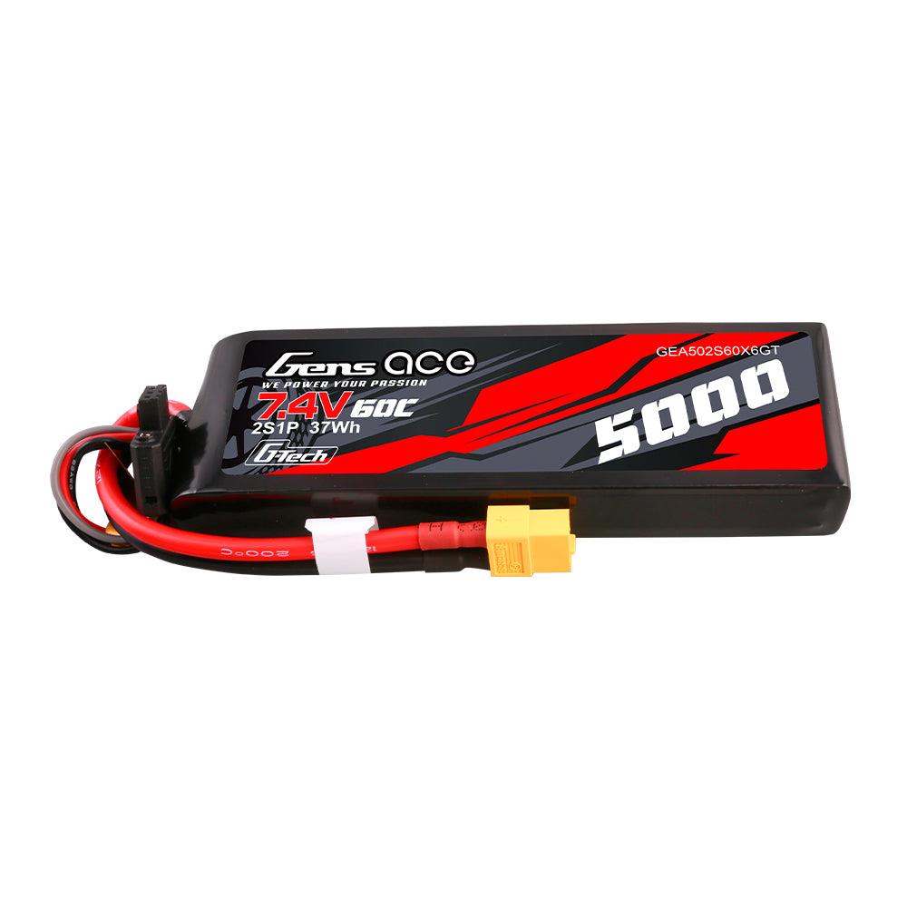 Gens Ace G-Tech 5000mAh 7.4V 60C 2S1P Lipo PC material case mit XT60 Stecker GEA502S60X6GT