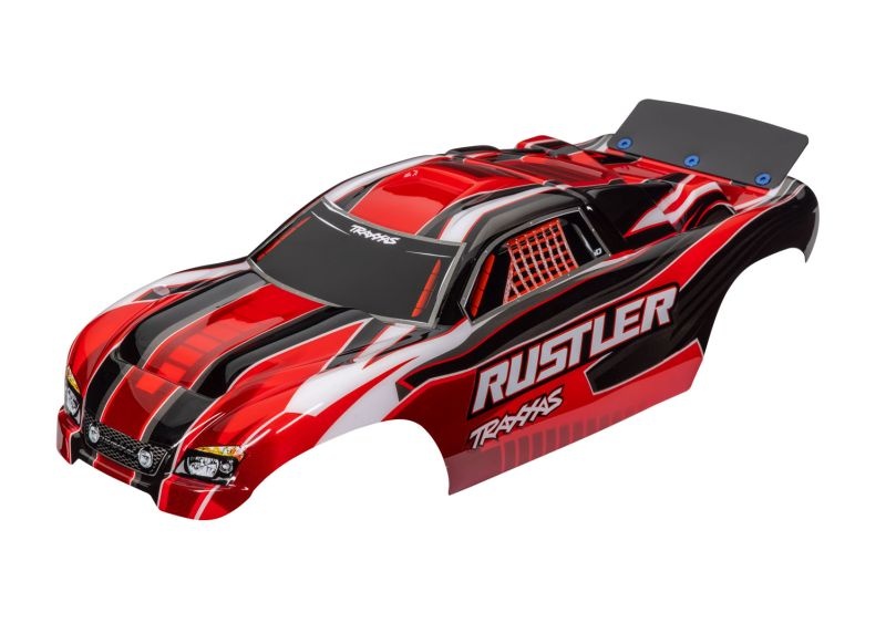 Traxxas Karo Rustler (passt auch Rustler VXL) rot, kpl. lackiert 3750R