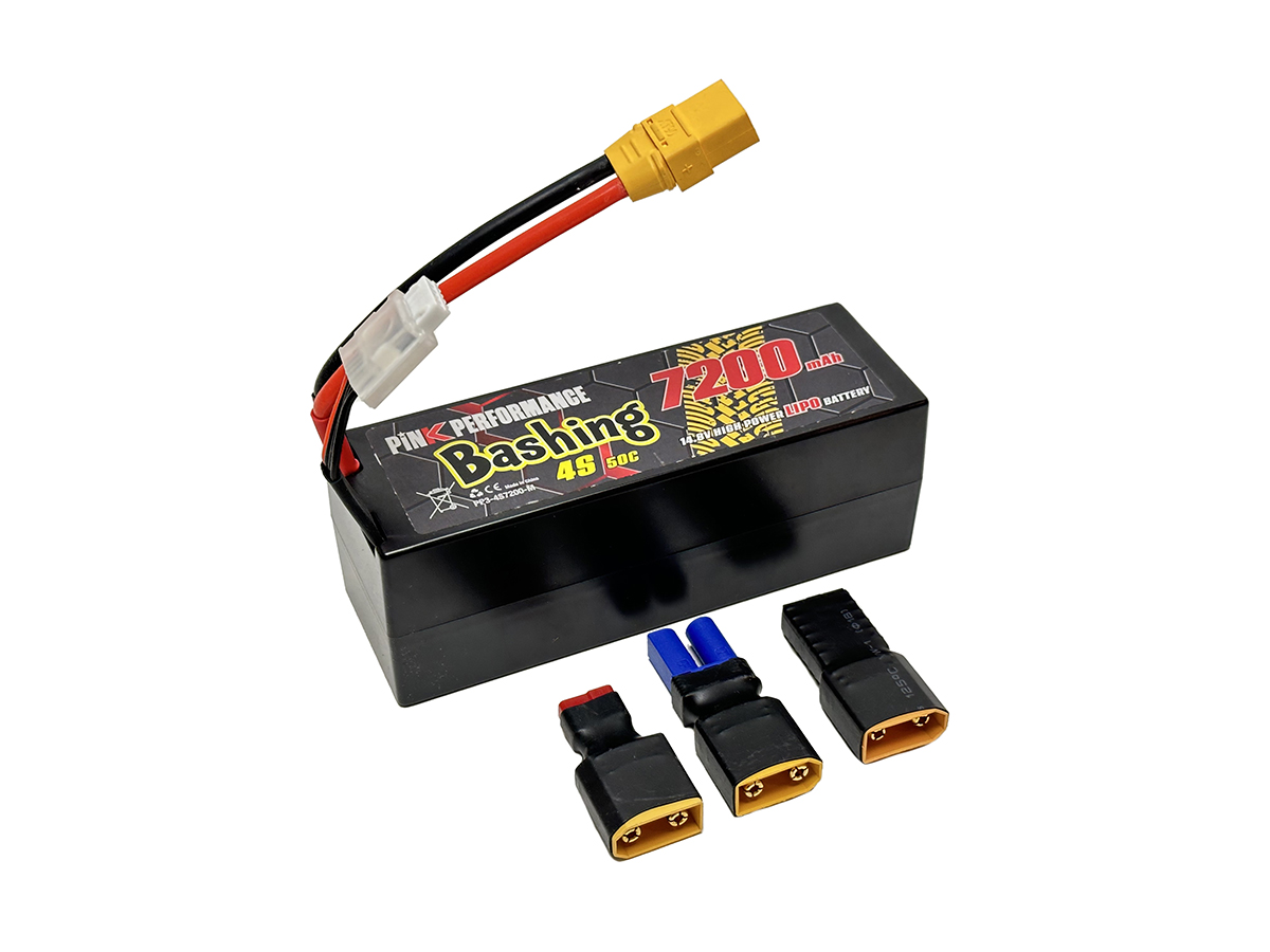 Pink Performance Bashing LiPo Akku 4S 14.8V-7200-50C (Multi) 139x47x49mm 655g PP3-4S7200-M