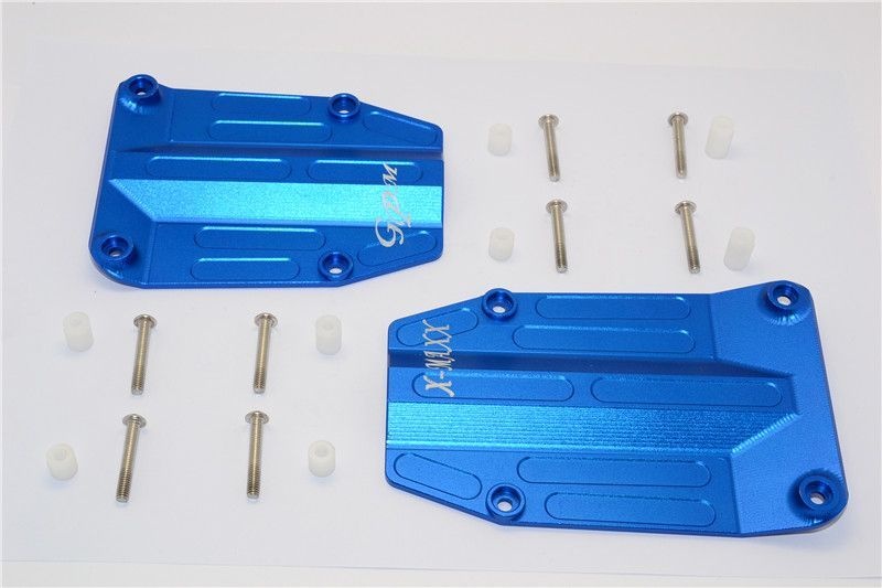 GPM Alu Unterbodenschutzplatte mitte blau Traxxas X-MAXX