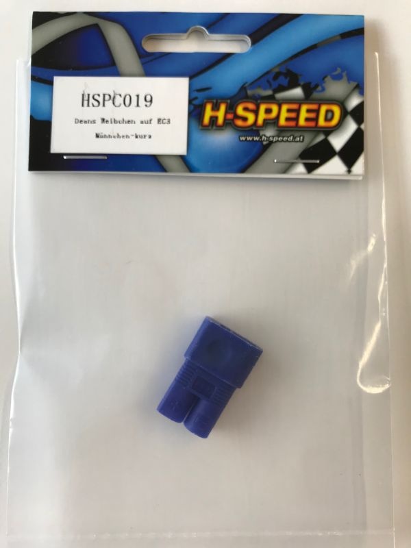 H-SPEED Deans Weibchen auf EC3 Männchen kurz Adapter HSPC019