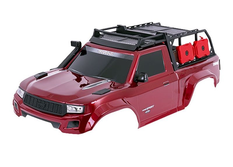 Traxxas Karo lackiert rot komplett +KT für Clipless benötigt 8080X TRX-4  Sport 8213-RED