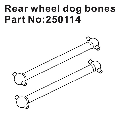 Hobby Plus Rear Wheel Dogbones (2) 250114