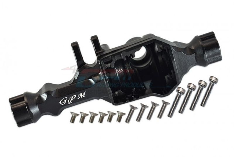 GPM ALUMINUM FRONT GEAR BOX (WITHOUT COVER) -15 PC SET Traxxas Traxxas4 & 6 schwarz