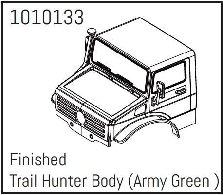 Hobby Plus T-Hunter PC Body Set (army green) - PRO Crawler 1:18 240253