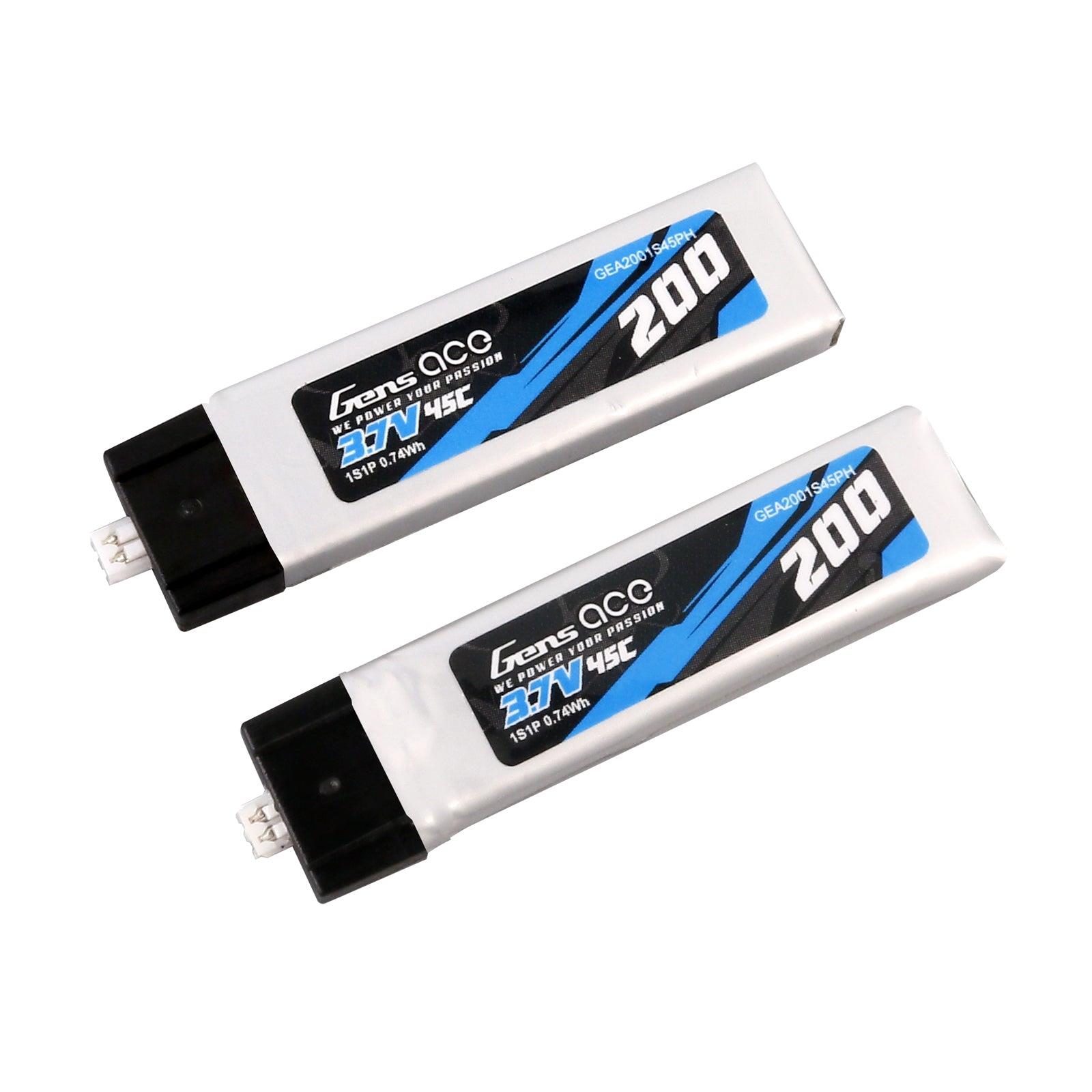 Gens Ace 200mAh 3.7V 45C 1S1P Lipo Akku (2pcs) GEA2001S45PH