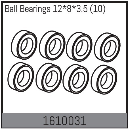 Absima Ball Bearings 12*8*3.5 (10 Pcs.) 1610031