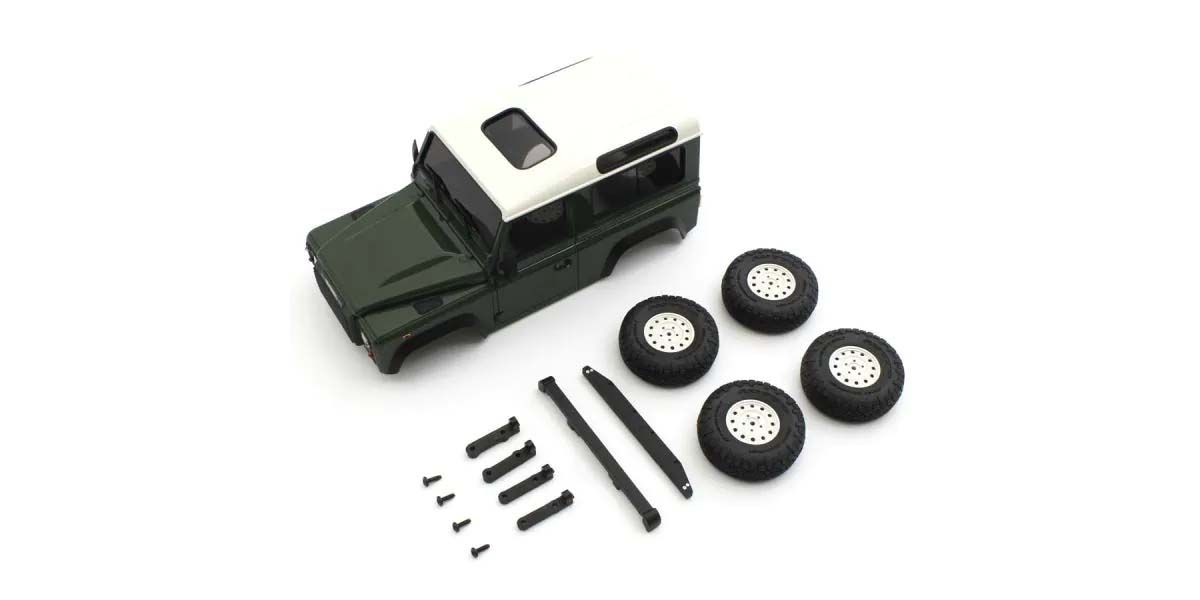 Kyosho Karrosserie Land Rover Defender 90 Heritage C-Green Mini-Z 4X4 MX01 MXBT09GR