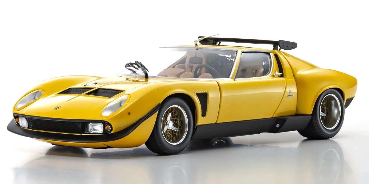 Kyosho 1:18 Lamborghini Miura SVR 1970 Yellow-Black 08319GY - Abbildung 1
