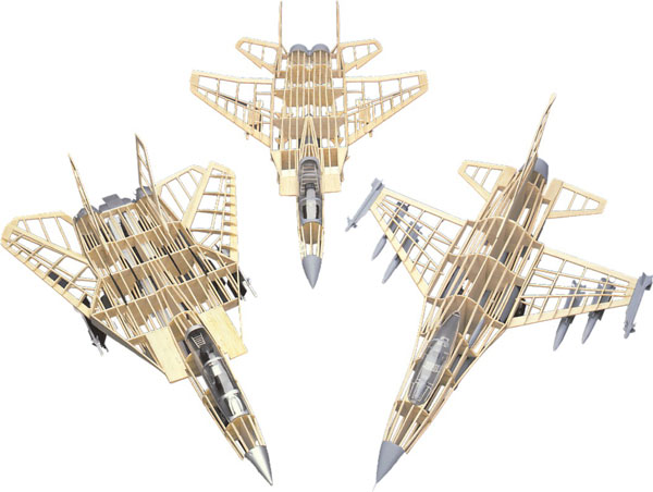 Guillow F-16a Fighting Falcon Balsabausatz 1403