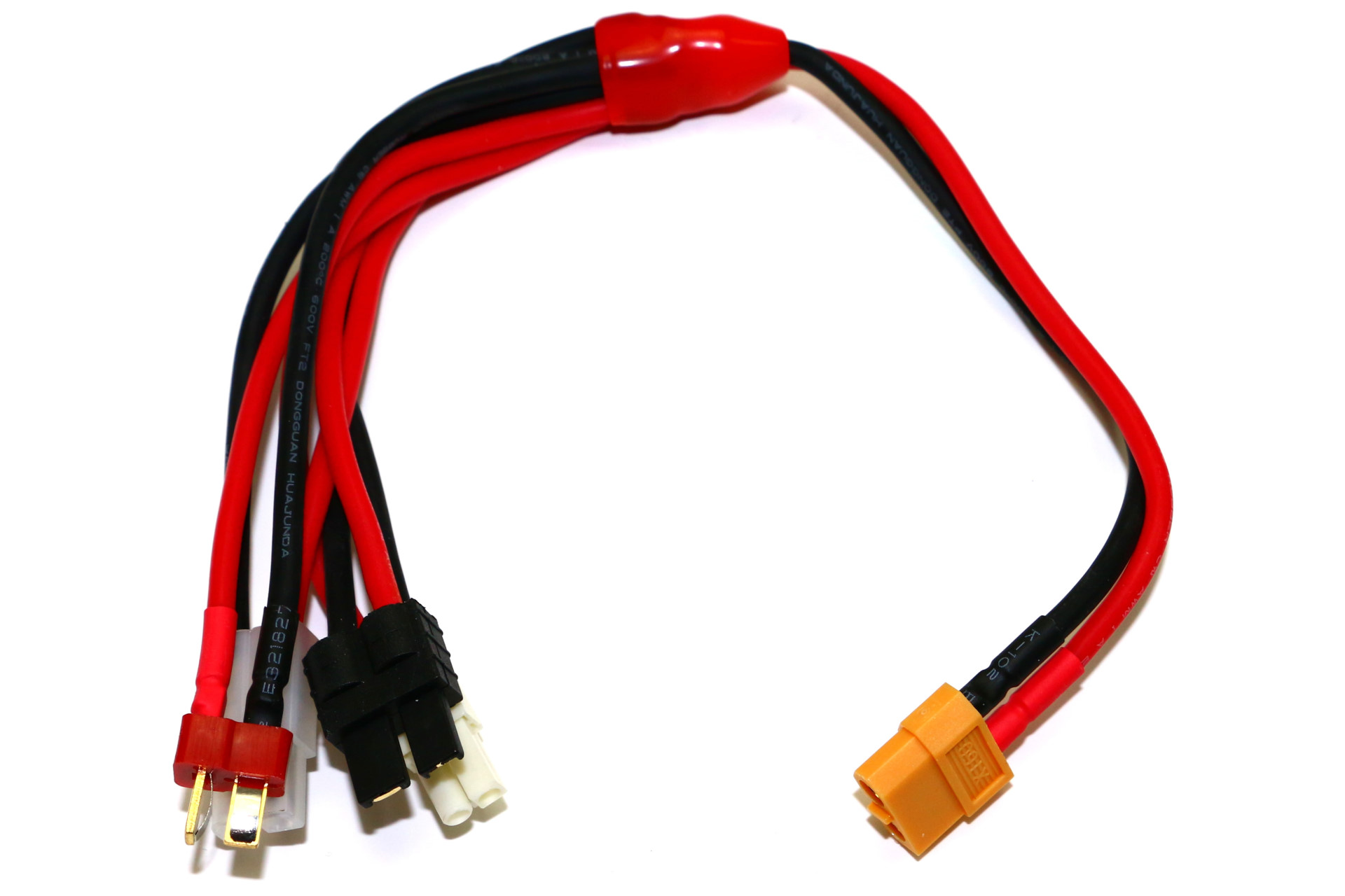 HRC Multi Ladekabel - Gold - XT60 Ladestecker zu Tamiya / Mini Tamiya / TRX / T-Plug (Deans) Stecker - 300mm HRC9623