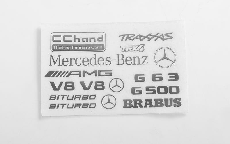 RC4WD Steel Logo Decal Sheet für Traxxas TRX-4 Mercedes-Benz G-500 (VVV-C0796)