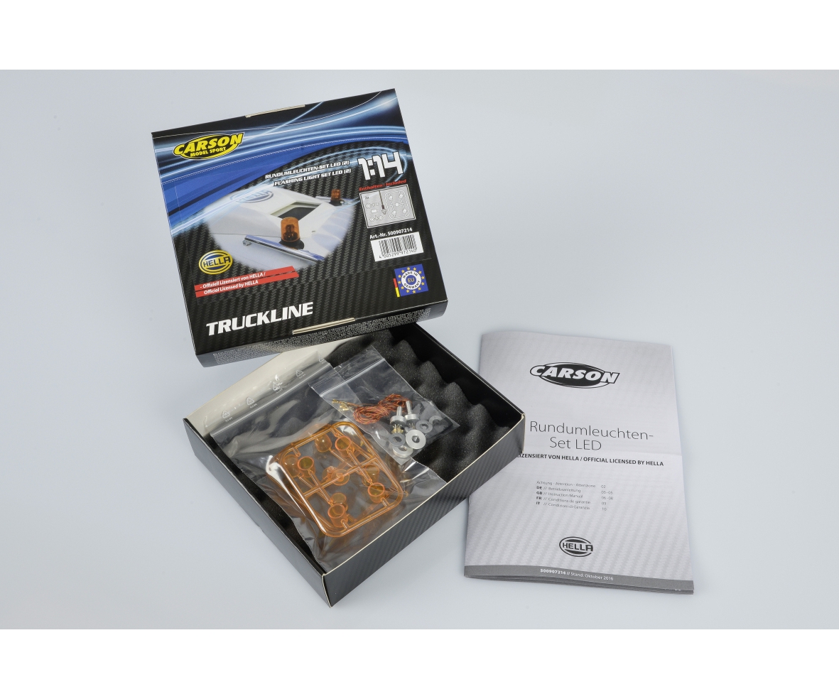 Carson 07214 1:14 Rundumleuchten-Set LED (2) 13 Prog. 500907214
