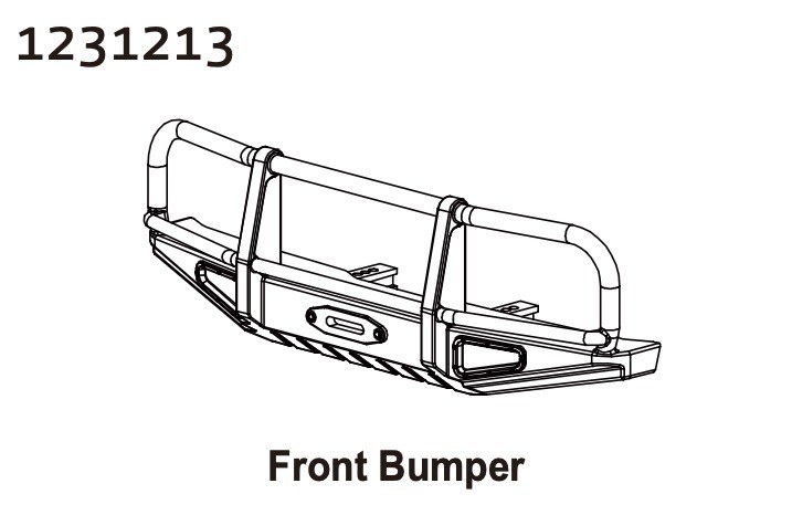 Absima Front Bumper CR4.4 PATROL 1231213