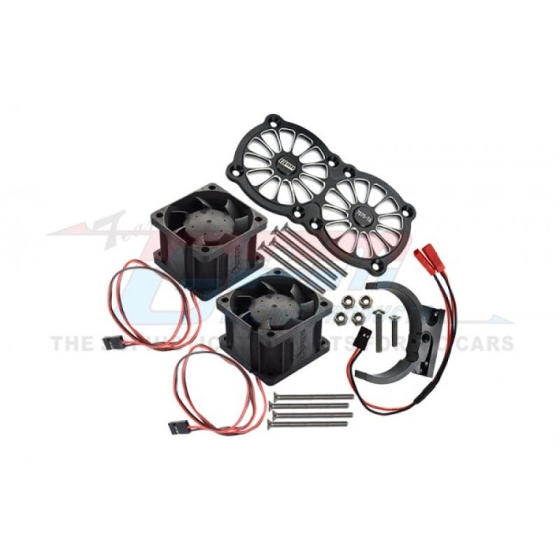 GPM Aluminium Motorkühlkörper mit Dual-Ventilator schwarz ARRMA Kraton, Outcast 8s & TRX XMAXX / XO-1 MAKX018FANBBK