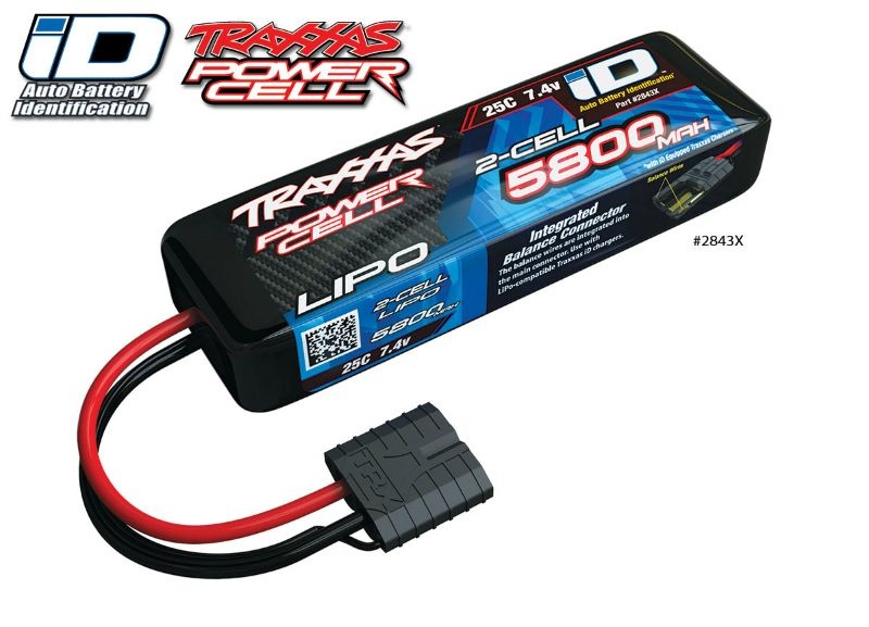 Traxxas Lipo Akku 2S 5800mAh 7,4V 2-Zellen 25C 2843X - Abbildung 1