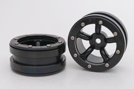Metsafil Beadlock Wheels PT-Safari Schwarz/Schwarz 1.9 (2 St.)  MT0010BB