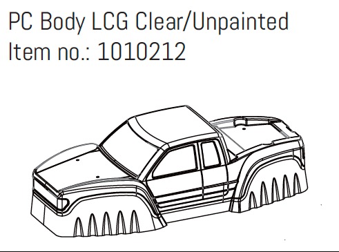Hobby Plus PC Body LCG Clear/Unpainted - GOAT 240362