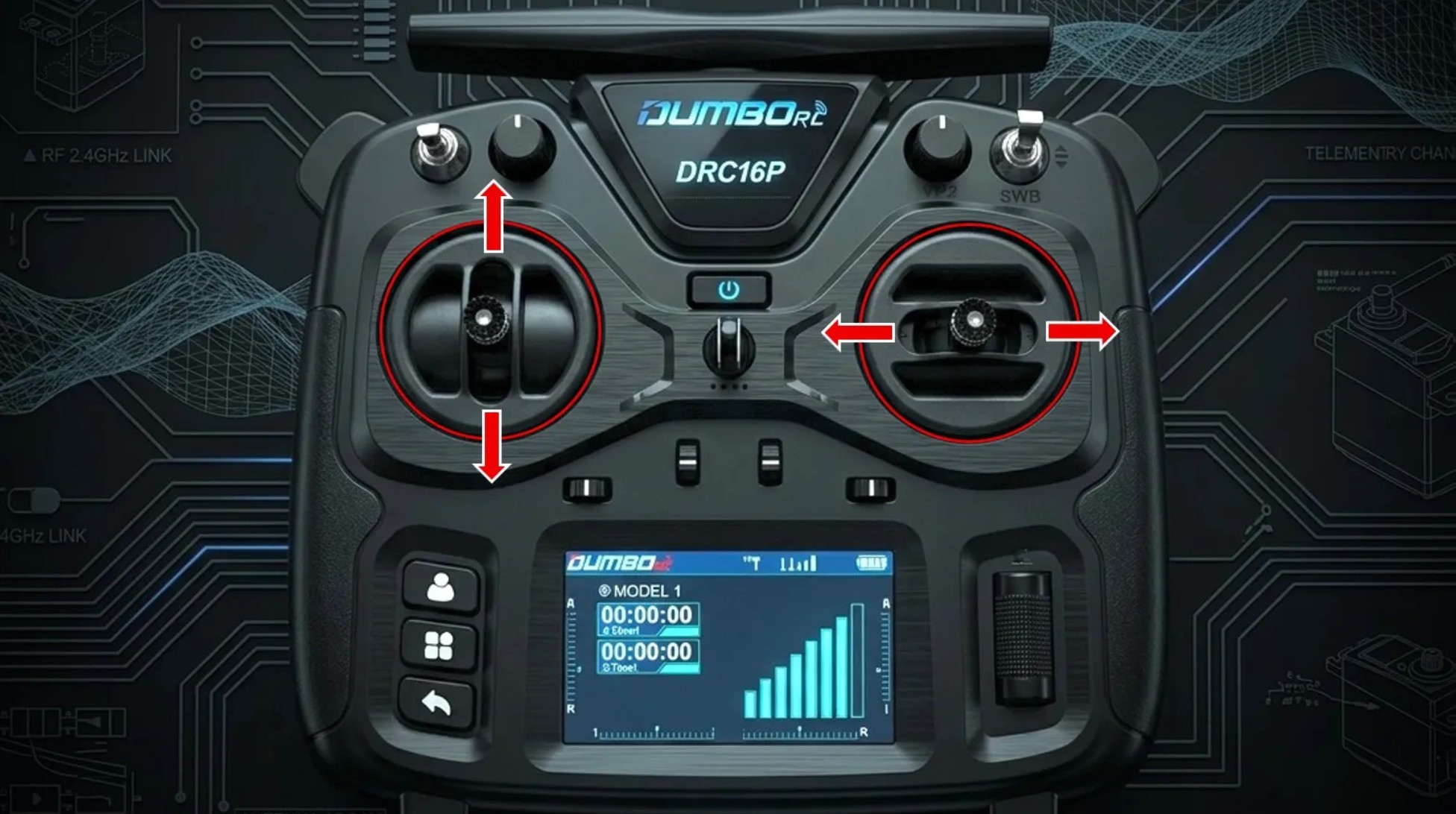 DumboRC 16-Kanal Stickfernsteuerungs DRC16P incl. Empfänger 2.4GHz - Abbildung 7