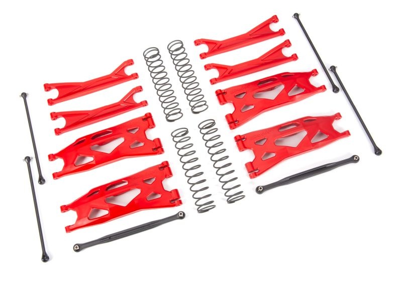 Traxxas Wide-X-Maxx-Kit rot Querlenker, Spurstangen, Wellen +Fed 7895R