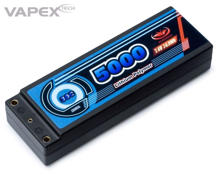 Vapex LiPo Akku 2S 7,4V 5000mAh 30C Hard RD500D2