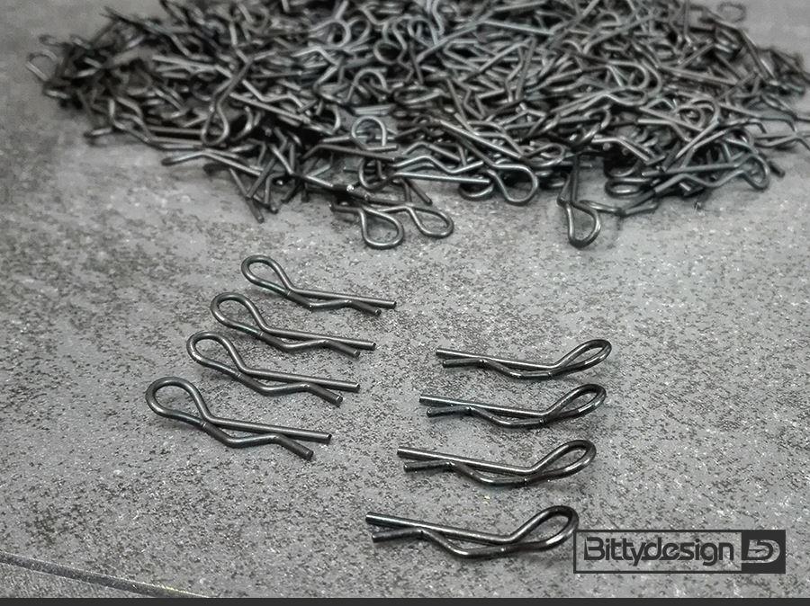 Bittydesign 1/10 Body Clips Kit 8pcs (4x Left + 4x Right) - Black BDBC-8BK