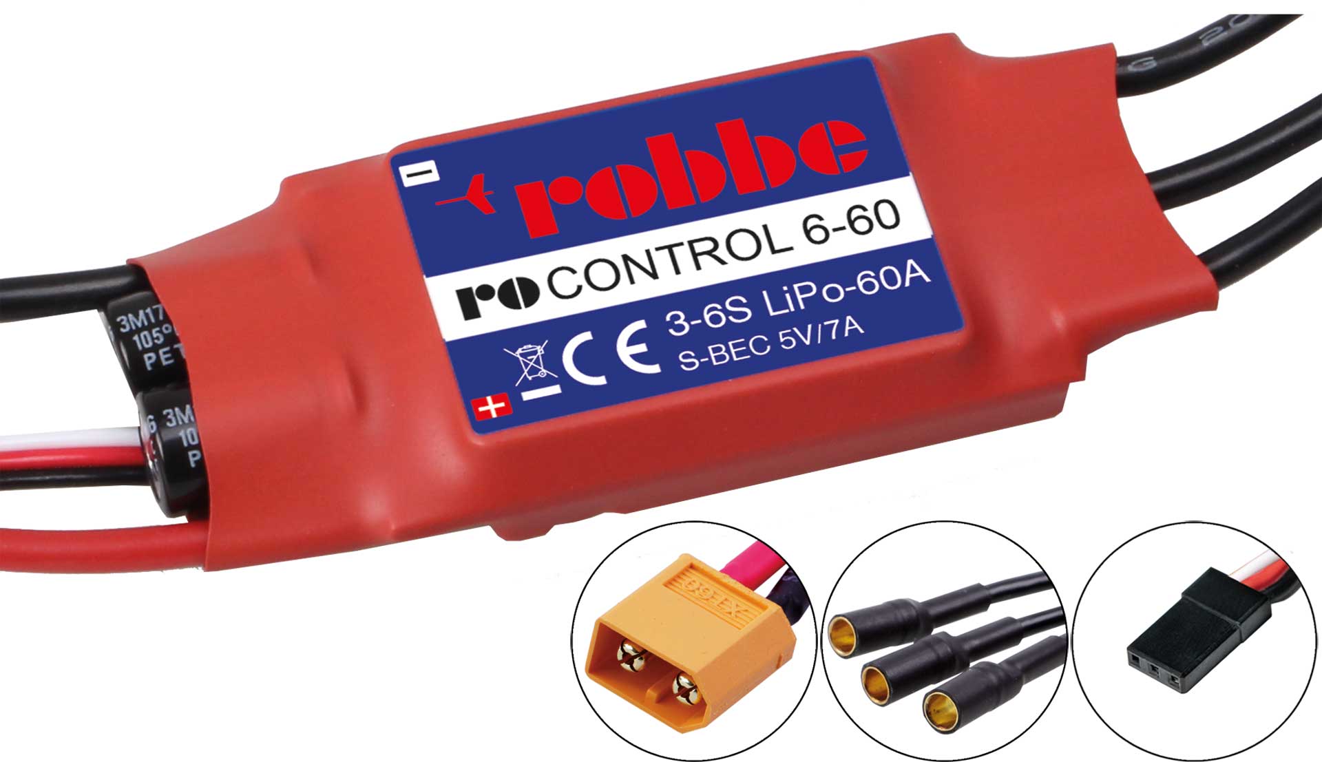 Robbe RO-CONTROL 6-60 3-6S -60(80)A 5V/7A SWITCH BEC Regler 8711