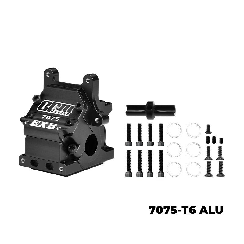 GPM Alu Getriebegehäuse v/h schwarz ARRMA KRATON/EXB/OUTCAST/TALION/TYPHON/ NOTOR MKV6012BK
