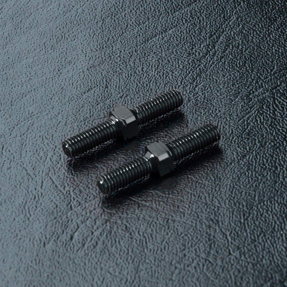 810007BK Gewindestange Gewindestange L/R Alu schwarz 3x20mm (2 Stück)
