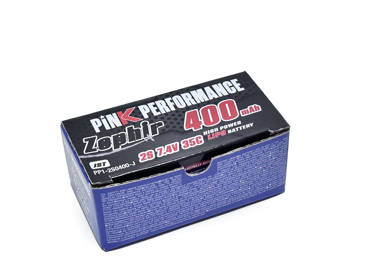 Pink Performance Zephir LiPo Akku 2S 7.4V-400-35C (JST) 40x21x15mm 24g PP1-2S0400-J