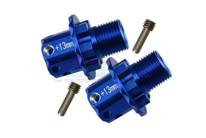 GPM Aluminium Hex-Adapter 13mm blau GPM Traxxas Sledge SLE010/+13MMB